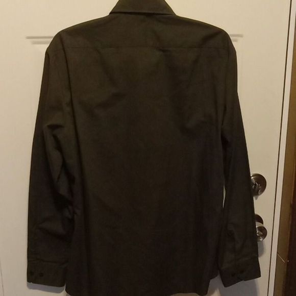 Westchester Classics Black Men's Button Front Shirt Size 16.5 - Picture 4 of 5